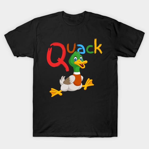 Duck Quacking T-Shirt by Dallen Fox